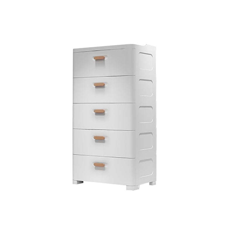 Scandinavian Kids Nightstand White Chest (Vertical) Dresser for Kids