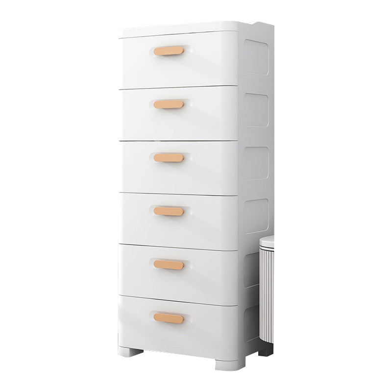 Scandinavian Kids Nightstand White Chest (Vertical) Dresser for Kids