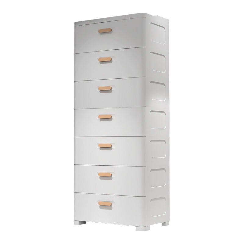 Scandinavian Kids Nightstand White Chest (Vertical) Dresser for Kids