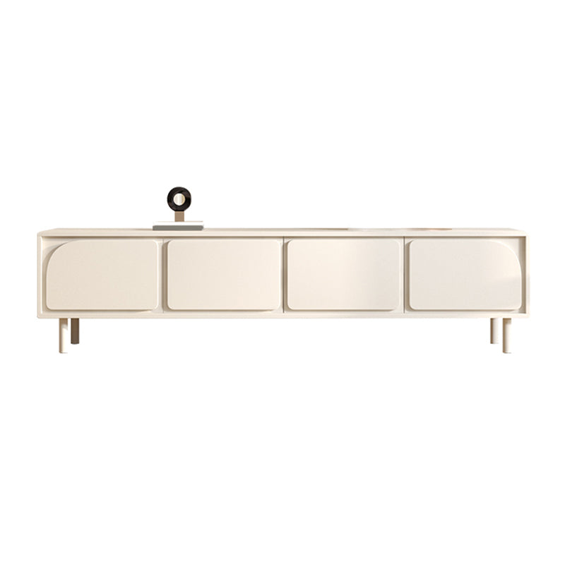 Contemporary TV Console Wooden White Media Console with Doors