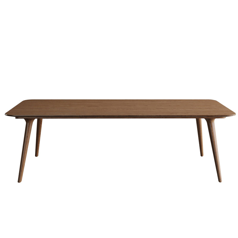 Rectangular Shaped Office Table 4 Legs Conference Table in Brown