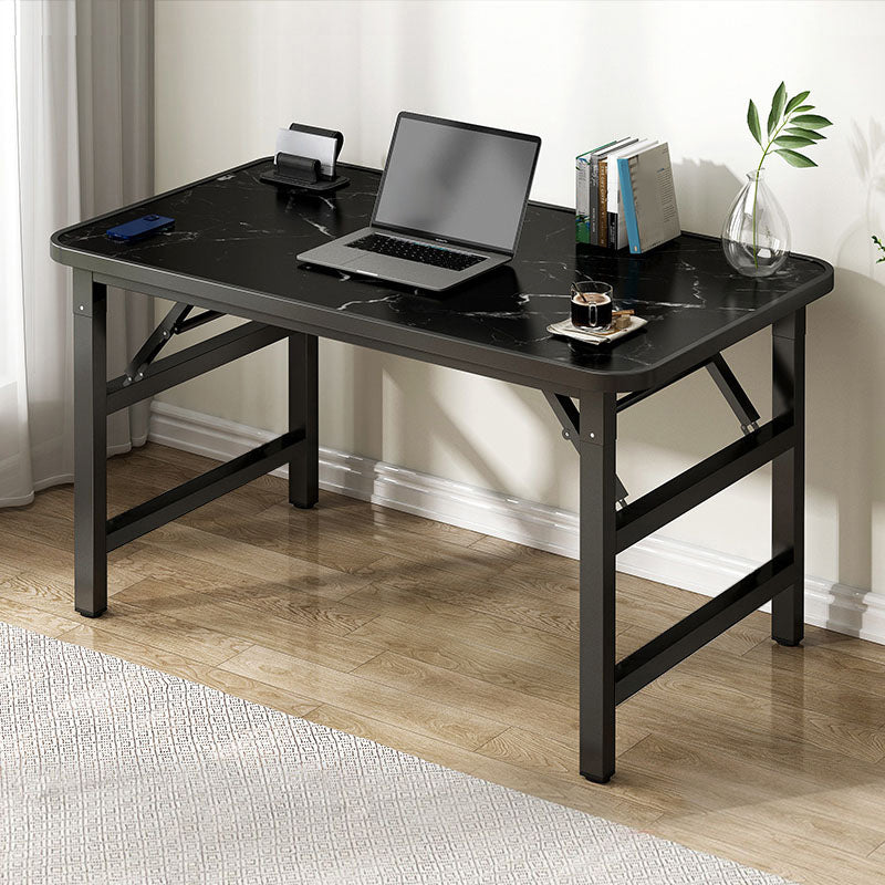 Contemporary Folding Office Desk Home Writing Desk with H-Shape Base , 29.5" H