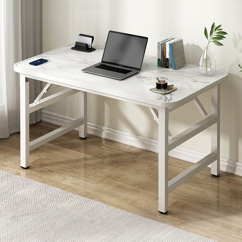 Contemporary Folding Office Desk Home Writing Desk with H-Shape Base , 29.5" H