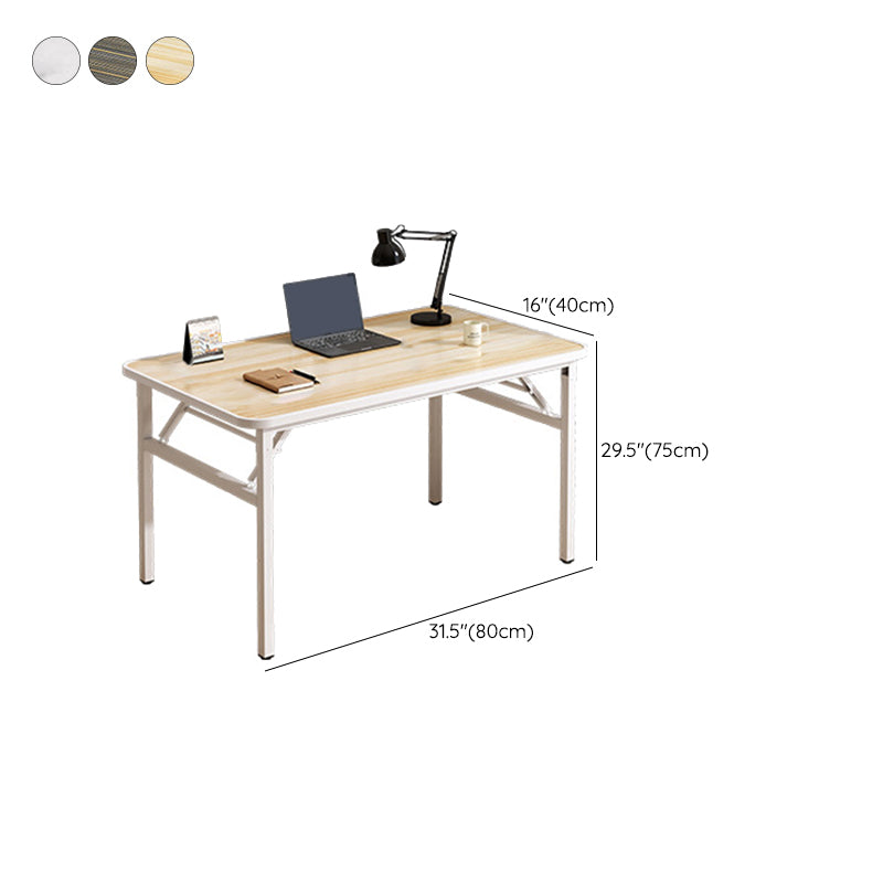 Contemporary Folding Office Desk Home Writing Desk with H-Shape Base , 29.5" H