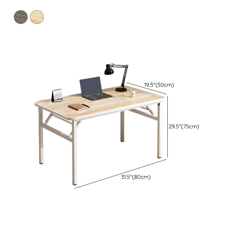 Contemporary Folding Office Desk Home Writing Desk with H-Shape Base , 29.5" H