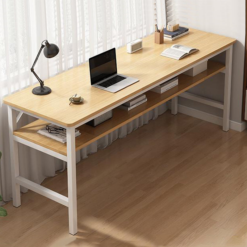 Contemporary Home Office Desk Wooden H-Shape Base Writing Desk , 29.5" H