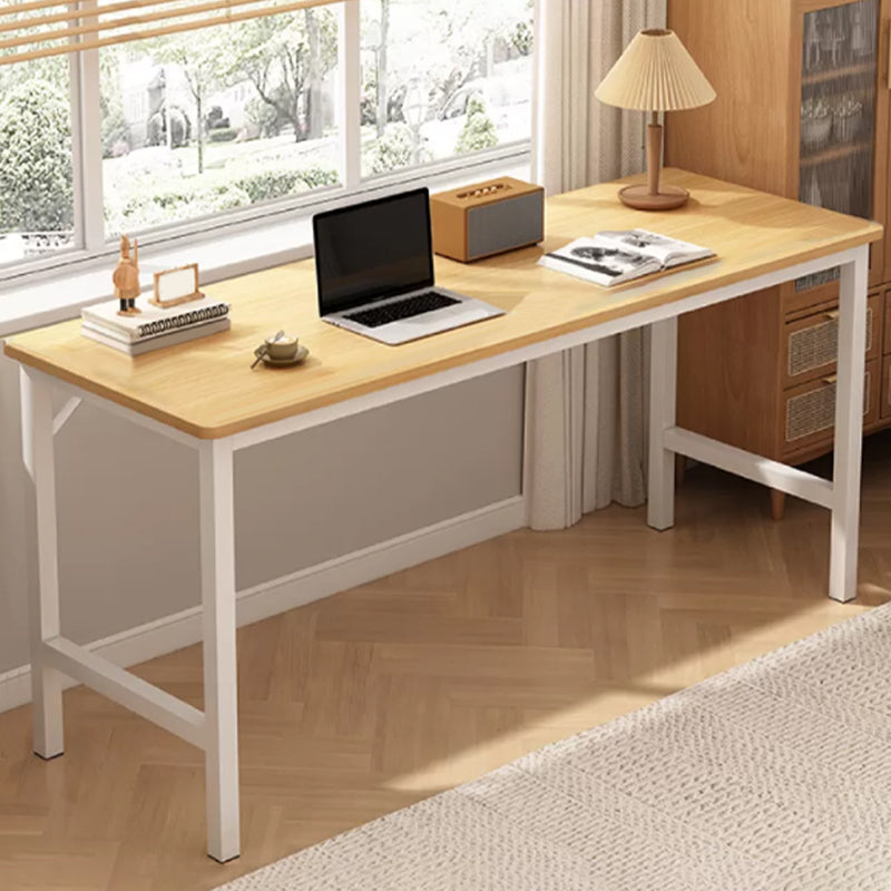 Contemporary Home Office Desk Wooden H-Shape Base Writing Desk , 29.5" H