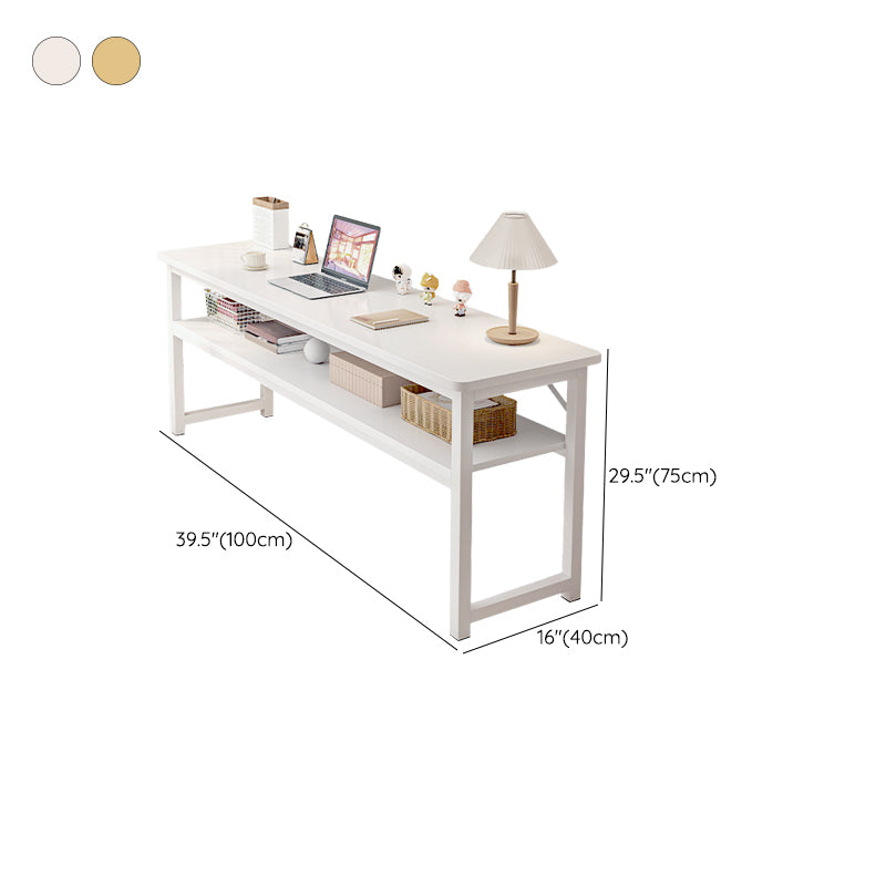 Contemporary Home Office Desk Wooden H-Shape Base Writing Desk , 29.5" H