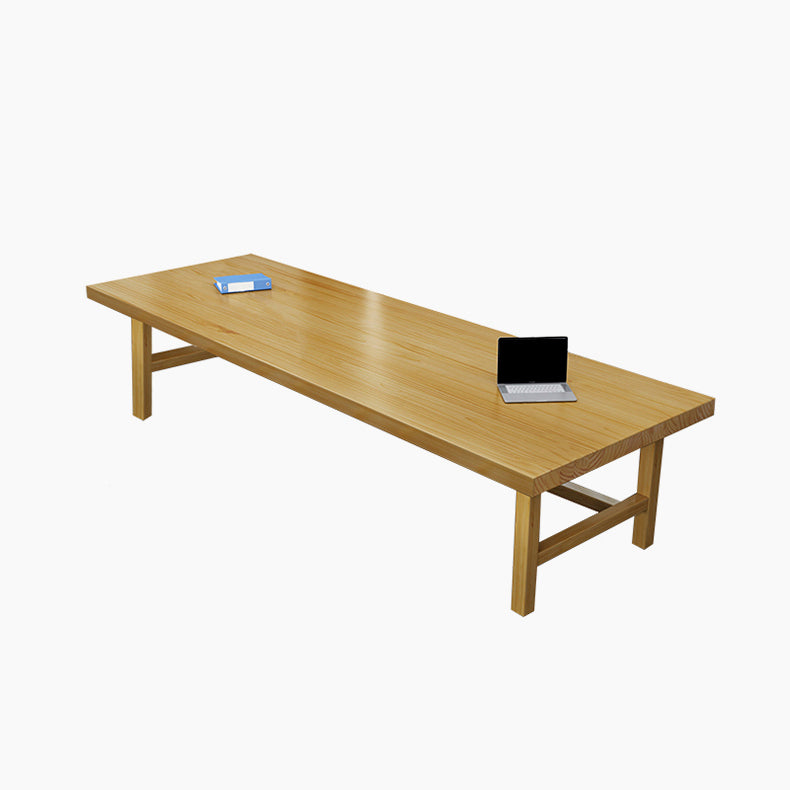 Rectangular Shaped Conference Table Wooden Task Desk in Office