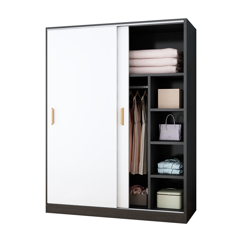 Manufactured Wood Kids Closet Modern Style Shelved Wardrobe Closet