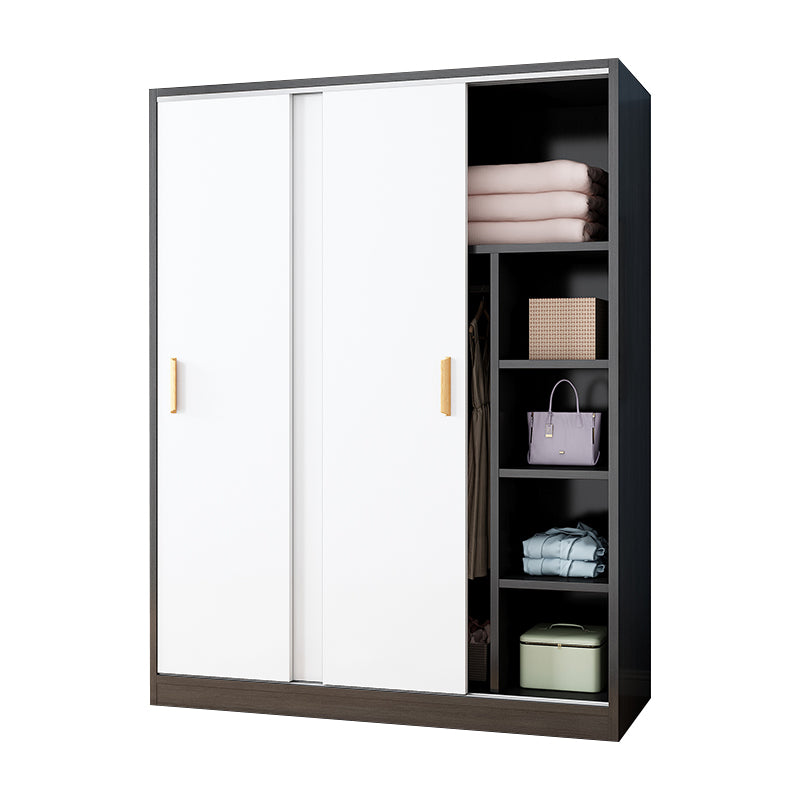 Manufactured Wood Kids Closet Modern Style Shelved Wardrobe Closet