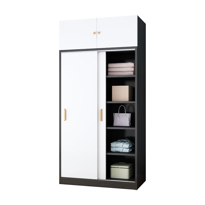 Manufactured Wood Kids Closet Modern Style Shelved Wardrobe Closet