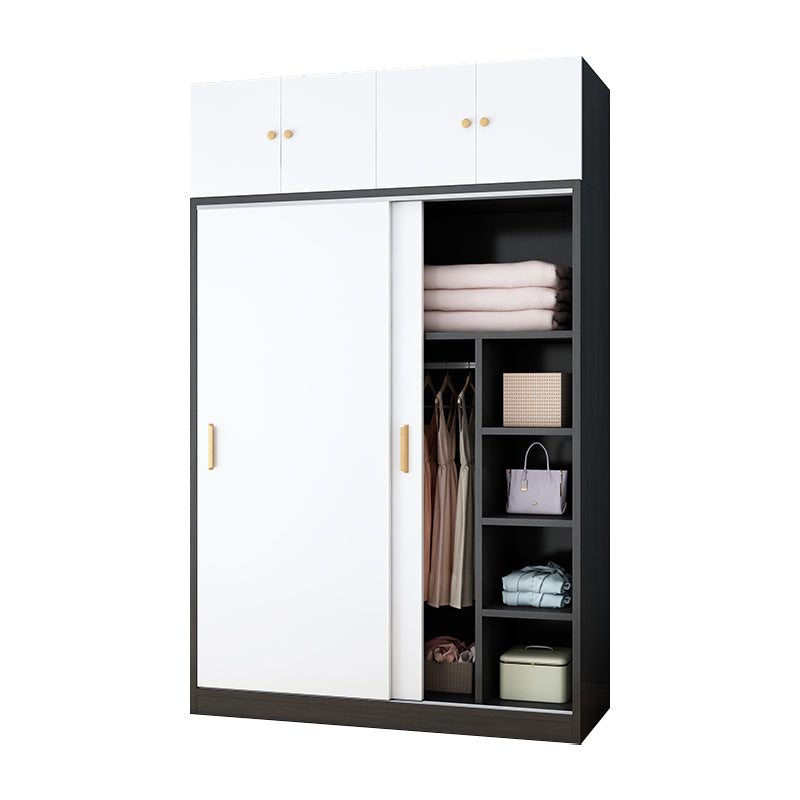 Manufactured Wood Kids Closet Modern Style Shelved Wardrobe Closet