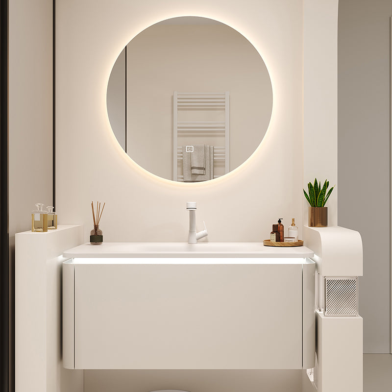 Wall Mount Bathroom Vanity Set Modern Bathroom Sink Vanity with Mirror