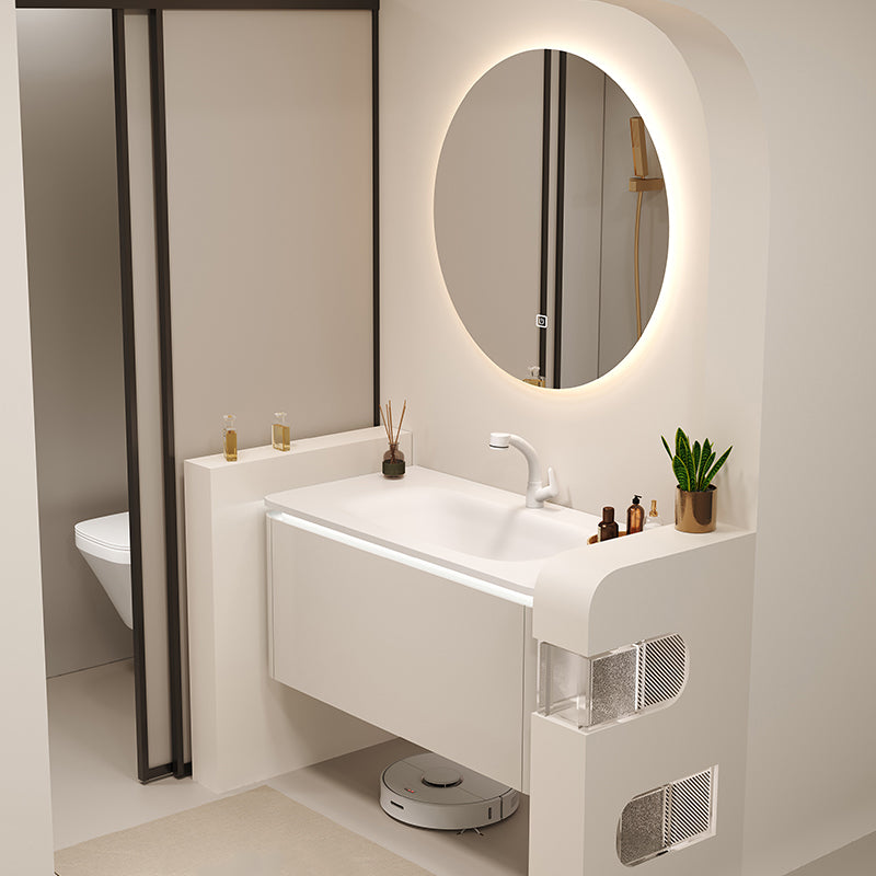 Wall Mount Bathroom Vanity Set Modern Bathroom Sink Vanity with Mirror