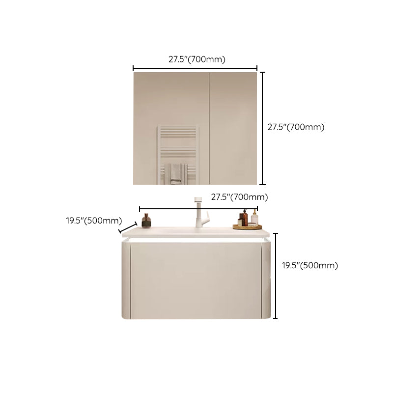 Wall Mount Bathroom Vanity Set Modern Bathroom Sink Vanity with Mirror