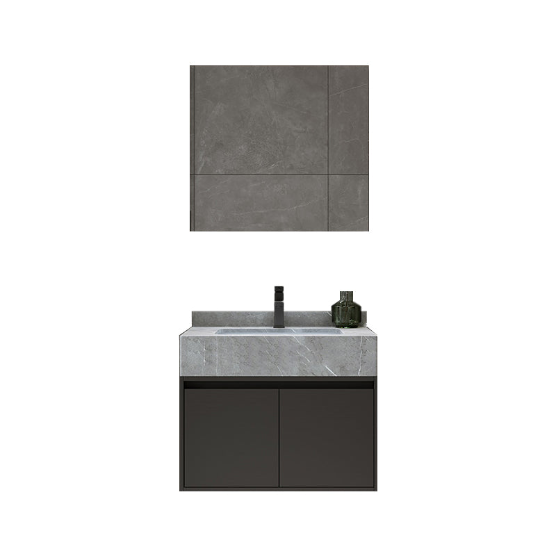 Modern Wall Mount Bathroom Vanity Set Stone Bathroom Vanity with Mirror