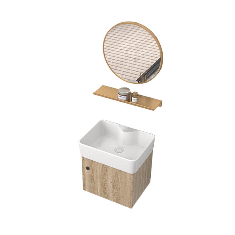 Wall Mount Rectangular Bathroom Vanity Mid-Century Modern Single-Sink Vanity Set