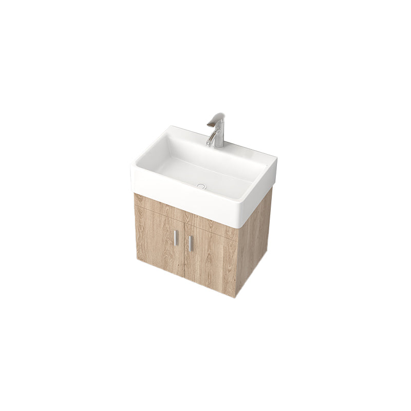 Wall Mount Rectangular Bathroom Vanity Mid-Century Modern Single-Sink Vanity Set