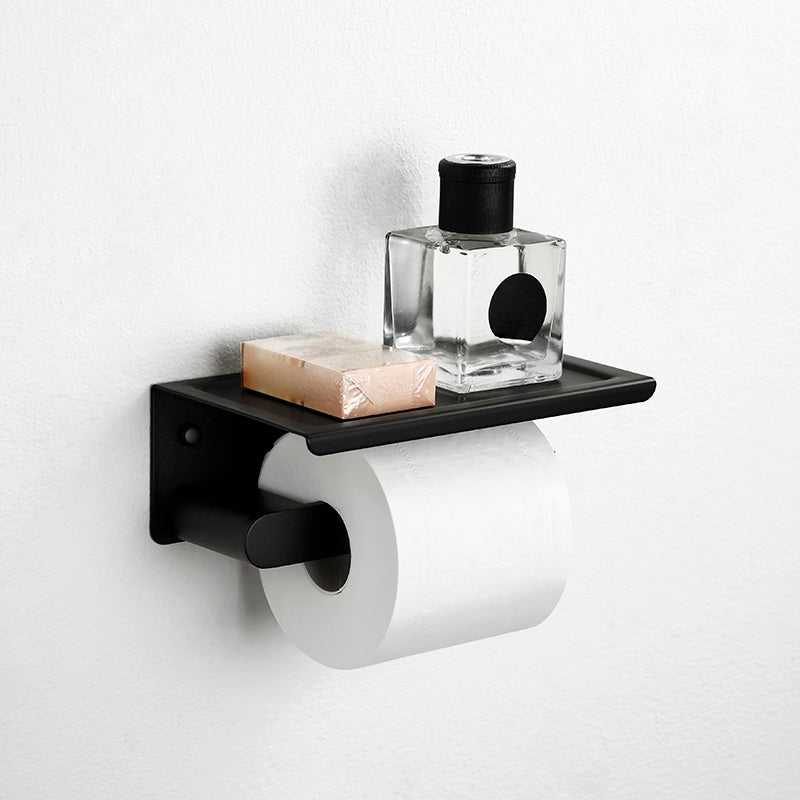 Contemporary Bathroom Accessory As Individual Or As a Set in Black Metal