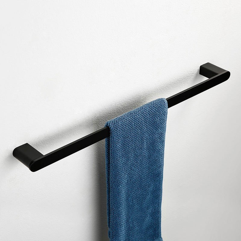 Contemporary Bathroom Accessory As Individual Or As a Set in Black Metal