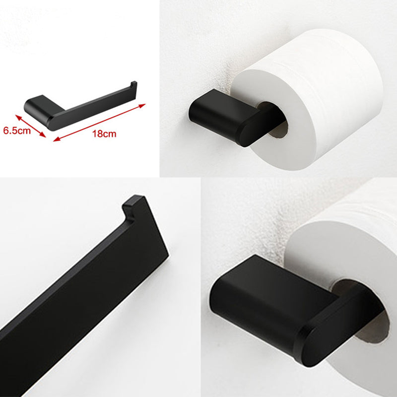 Contemporary Bathroom Accessory As Individual Or As a Set in Black Metal