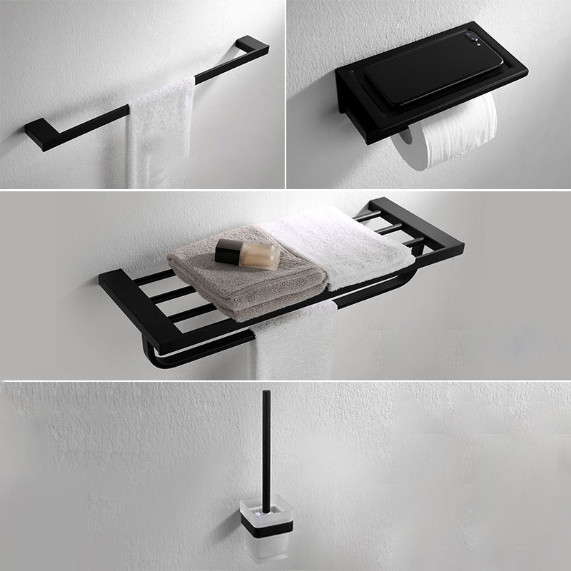 Contemporary Bathroom Accessory As Individual Or As a Set in Balck