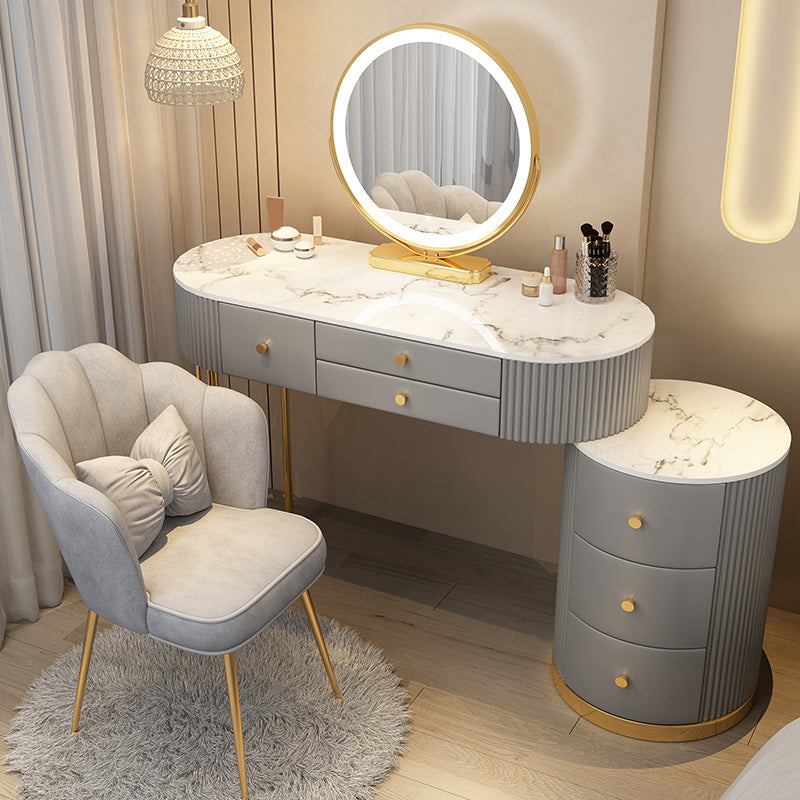 Luxious Drawers Make-up Vanity Marble Makeup Vanity Desk Table