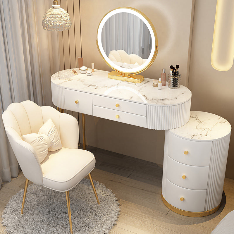 Luxious Drawers Make-up Vanity Marble Makeup Vanity Desk Table