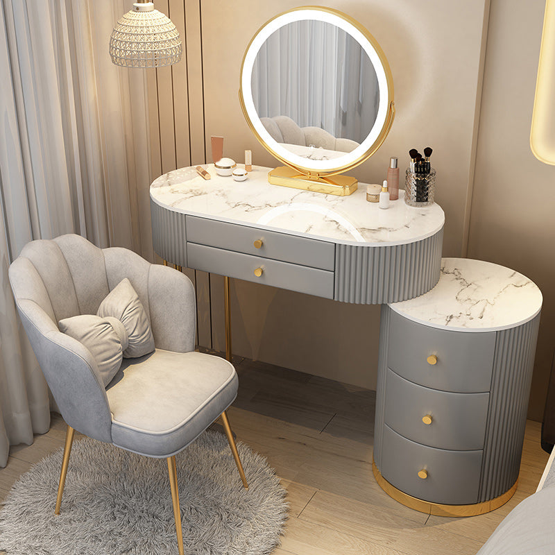 Luxious Drawers Make-up Vanity Marble Makeup Vanity Desk Table