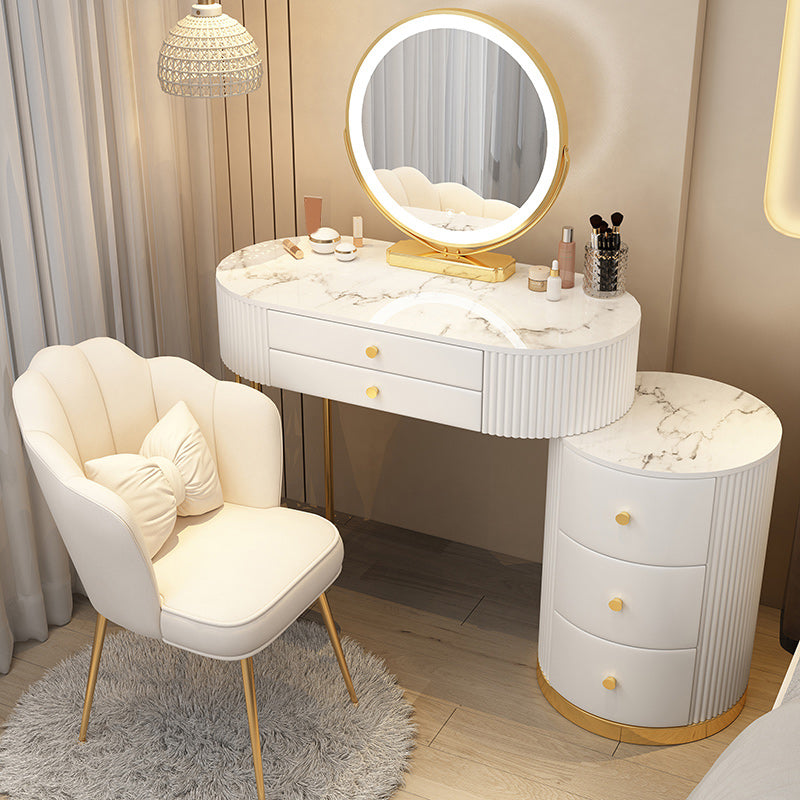 Luxious Drawers Make-up Vanity Marble Makeup Vanity Desk Table