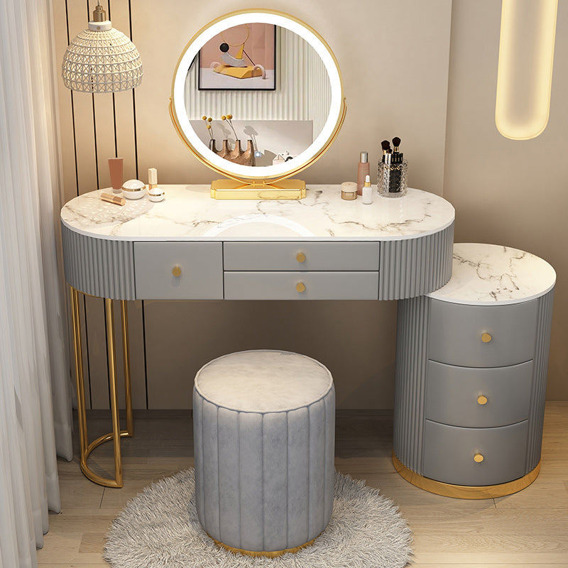 Luxious Drawers Make-up Vanity Marble Makeup Vanity Desk Table