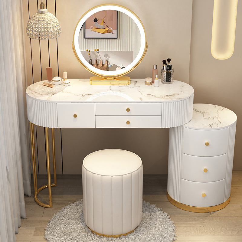 Luxious Drawers Make-up Vanity Marble Makeup Vanity Desk Table