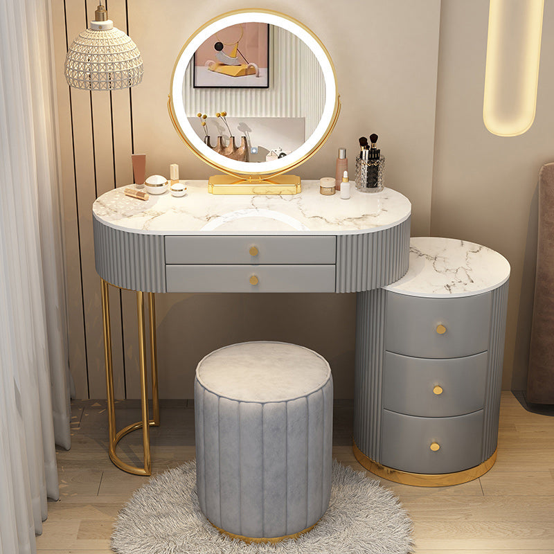 Luxious Drawers Make-up Vanity Marble Makeup Vanity Desk Table