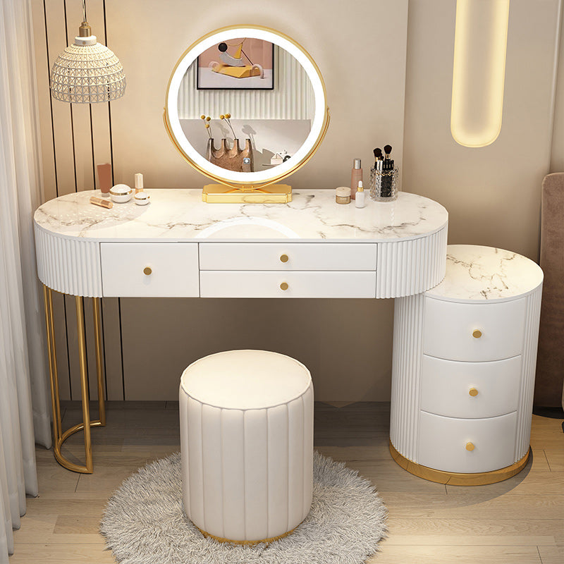 Luxious Drawers Make-up Vanity Marble Makeup Vanity Desk Table