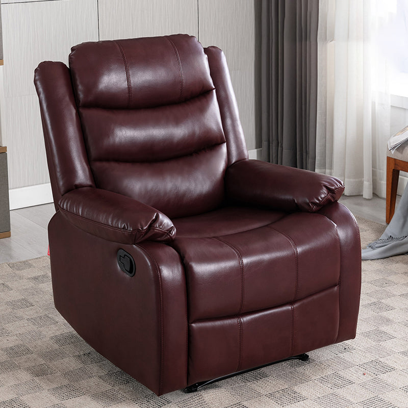 Contemporary Home Theater Recliner Manual-Push Botton Metal Solid Color Indoor