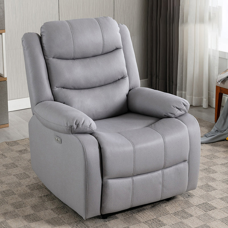 Contemporary Home Theater Recliner Manual-Push Botton Metal Solid Color Indoor