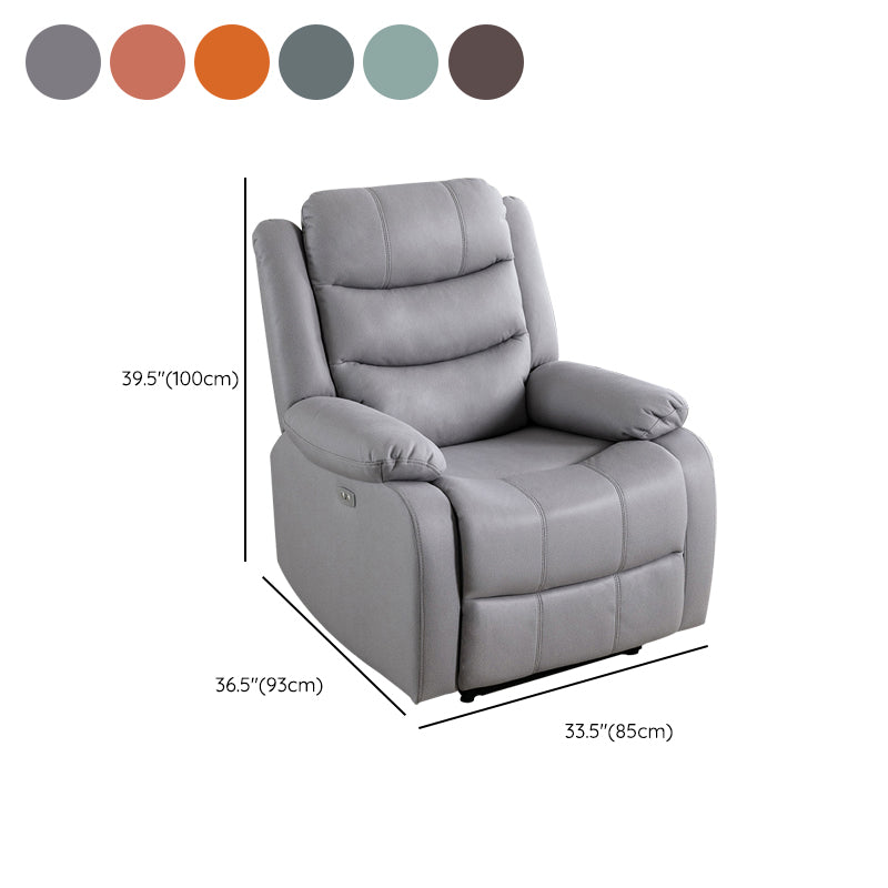 Contemporary Home Theater Recliner Manual-Push Botton Metal Solid Color Indoor