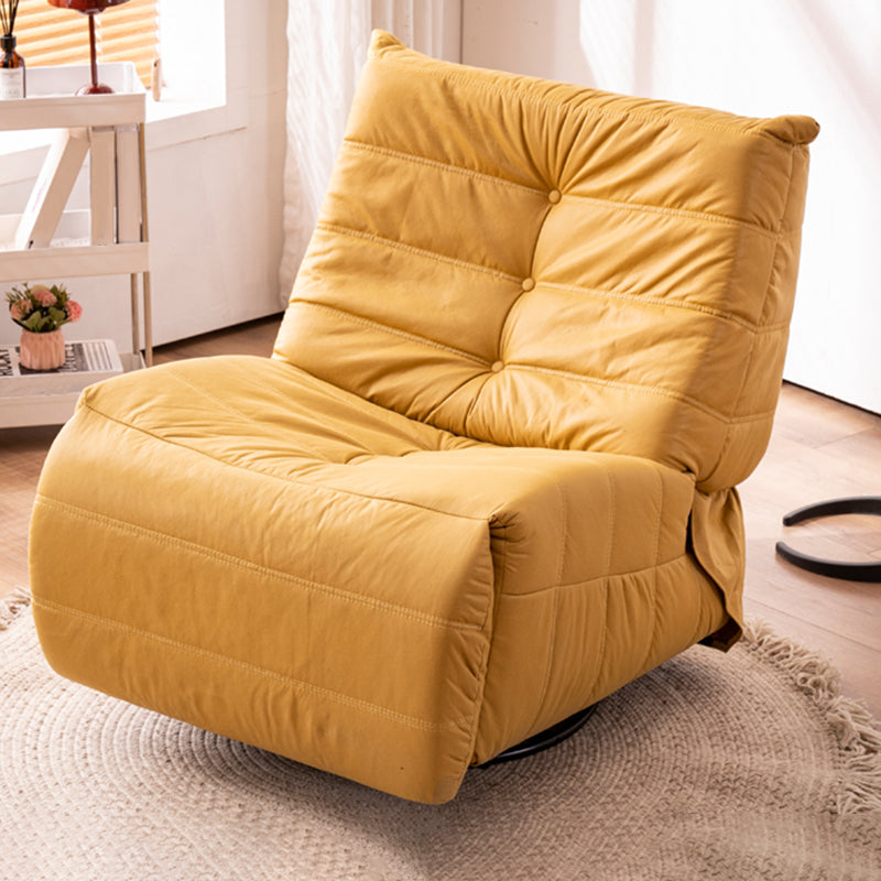 Contemporary Recliner Chair Solid Color Indoor Swivel Rocker Tufted Back