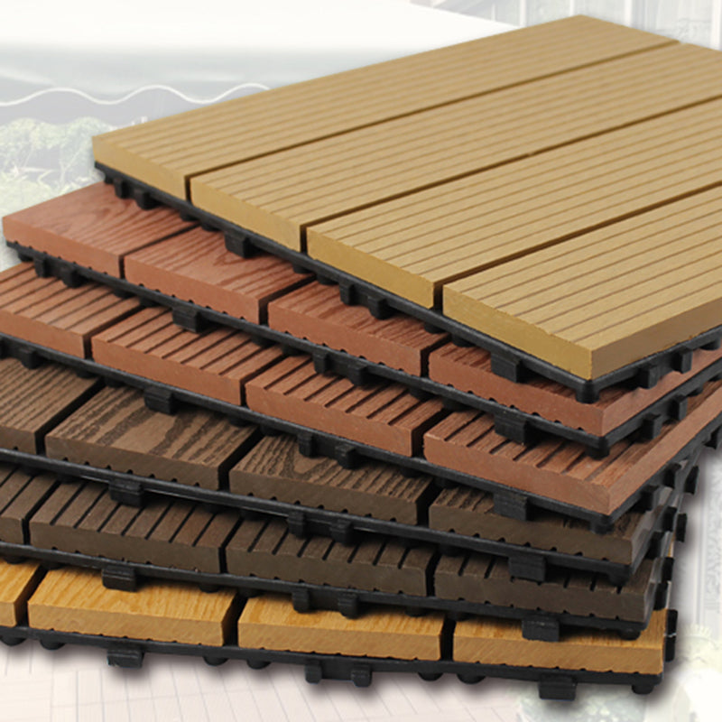 Wooden Deck Plank Outdoor Slip Resistant Embossed Floor Board