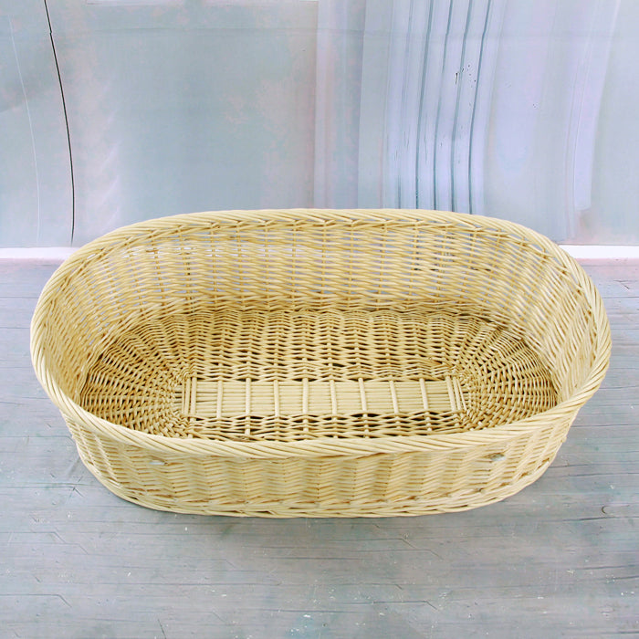 Portable Wicker Moses Basket Natural Oval Moses Basket for Baby and Newborn