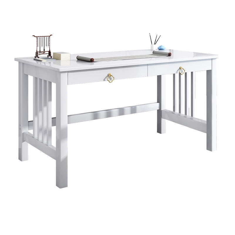 Solid Wood Kids Desk 23.6"W Child Desk Writing Desk with Drawer