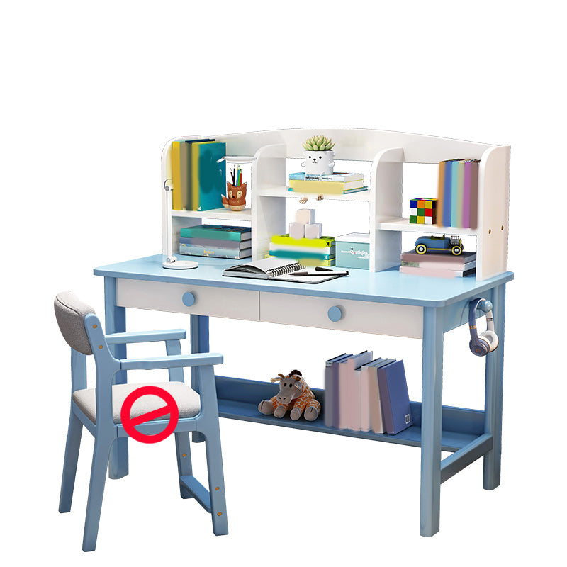 23.6" Width Kids Desks Solid Wood Writing Desks with Storage Drawer