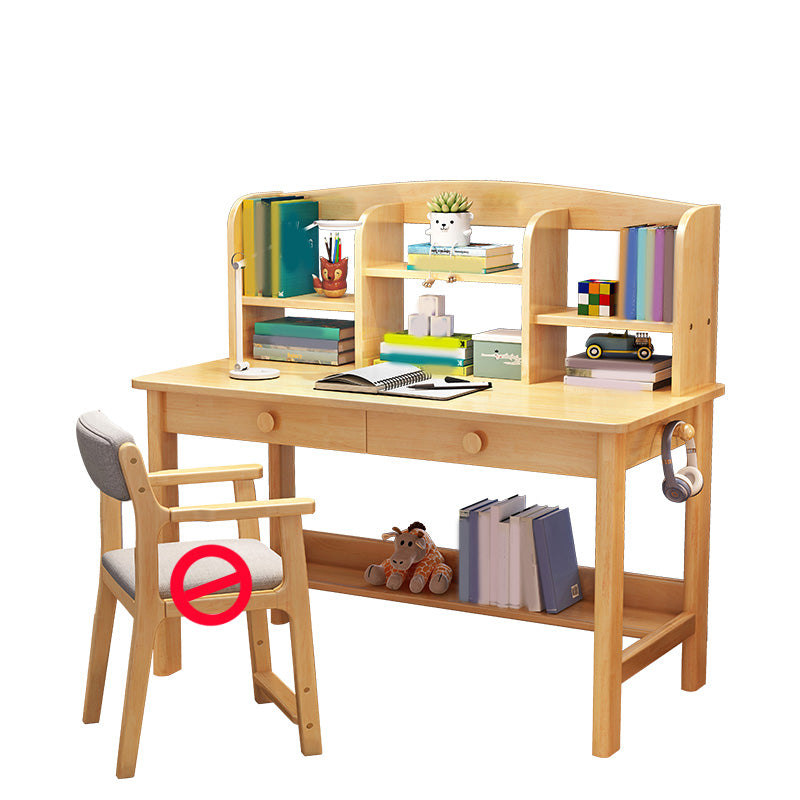 23.6" Width Kids Desks Solid Wood Writing Desks with Storage Drawer