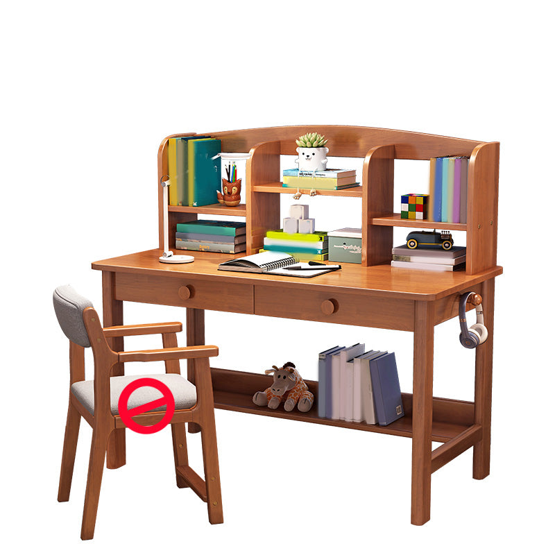 23.6" Width Kids Desks Solid Wood Writing Desks with Storage Drawer