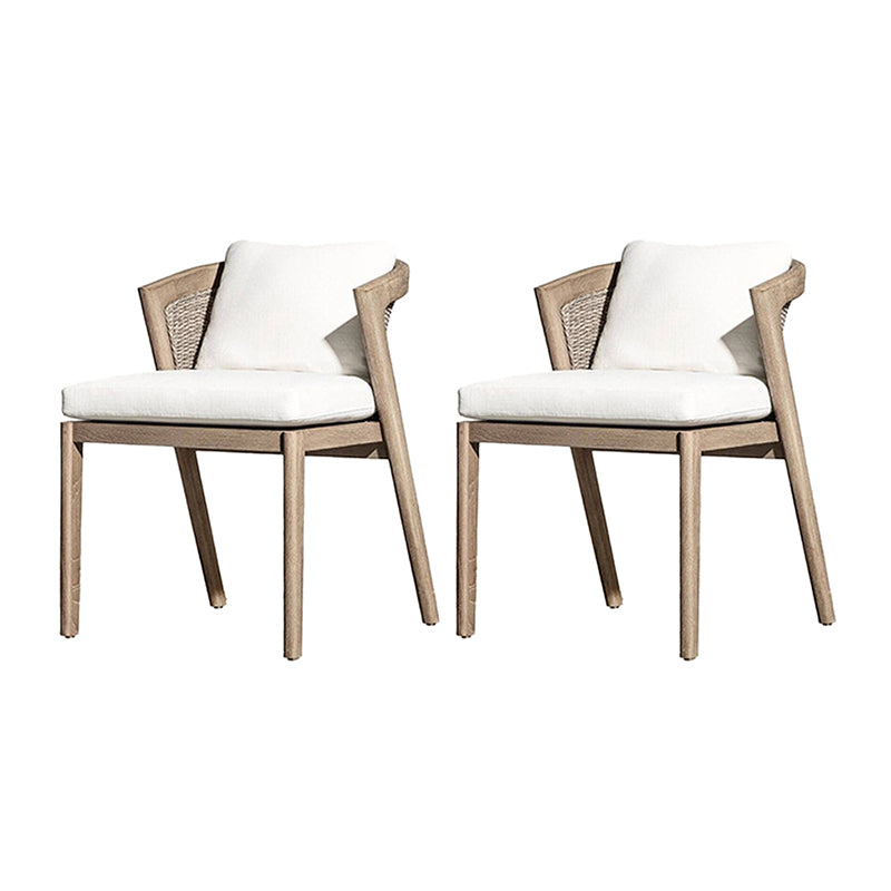 Contemporary Solid Wood Patio Chairs with Arm Patio Dining Chair