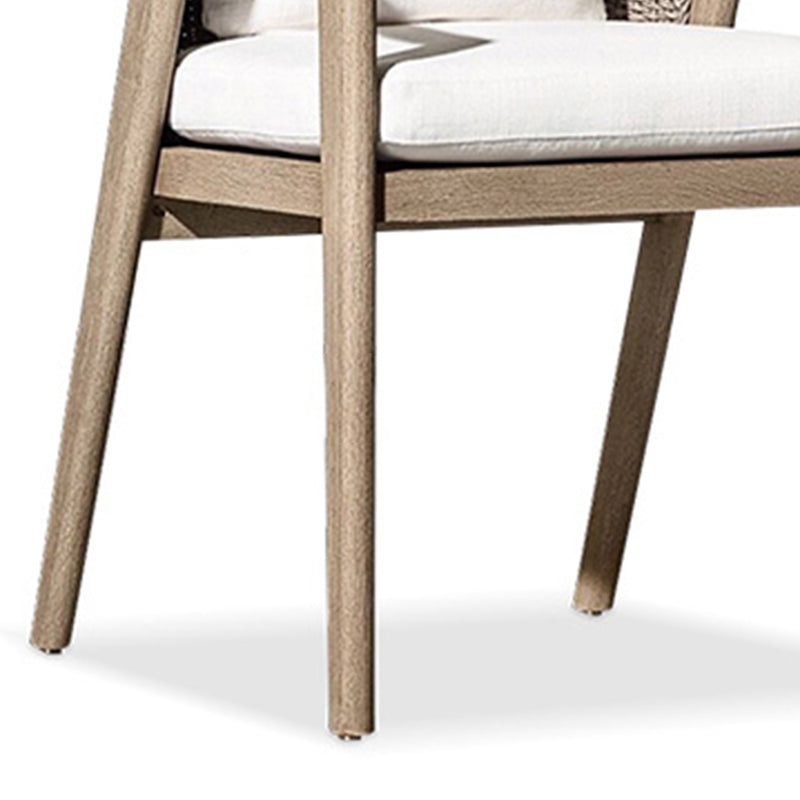 Contemporary Solid Wood Patio Chairs with Arm Patio Dining Chair