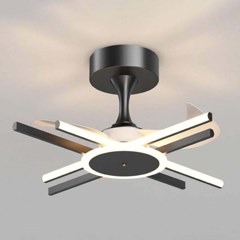 Sphere LED Modern Ceiling Fan Lighting in Black & Gold Contemporary Fan Ceiling