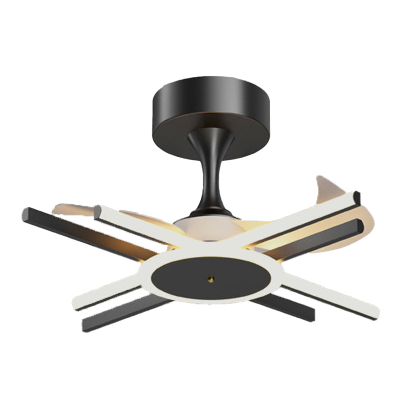 Sphere LED Modern Ceiling Fan Lighting in Black & Gold Contemporary Fan Ceiling