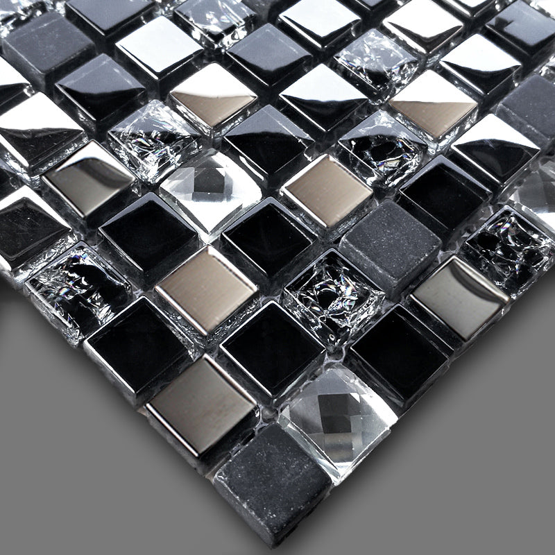 Glass Mosaic Tile Square Shape Wall Tile with Fade Resistant